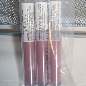 Honest Beauty Liquid Lipstick Set 3 Puece Set Sealed NIP Color Forever .12 Oz